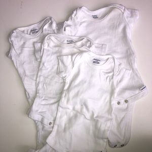White Gerber Tee Shirt Onesie Bundle